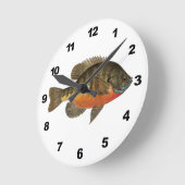 Bluegill Bream Runde Wanduhr (Winkel)