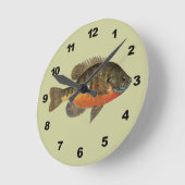Bluegill Bream Runde Wanduhr (Winkel)
