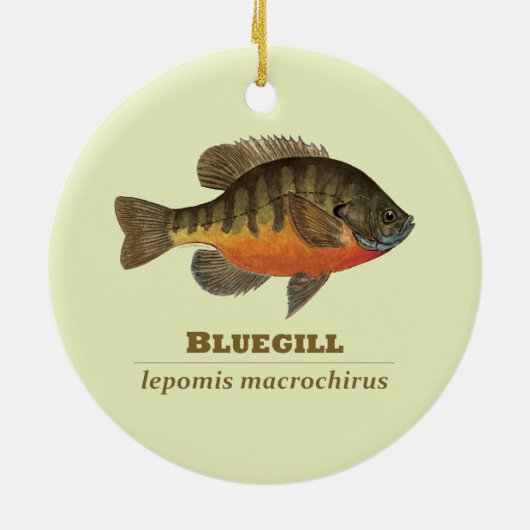 Bluegill-Brei-Fischerei Keramikornament (Hinten)