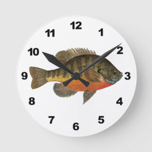 Bluegill Brei Runde Wanduhr
