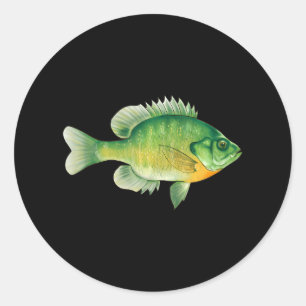Bluegill Fishing Illustration Bream Freshwater Runder Aufkleber