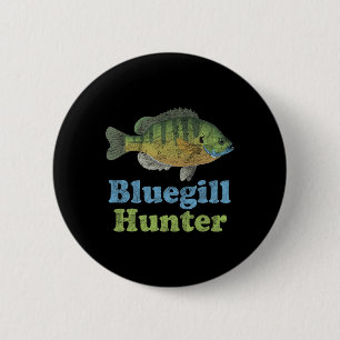 Bluegill-Jäger-Shirt Lustiges Angeln Fischer  Button