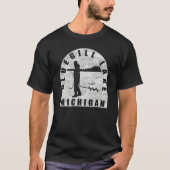 Bluegill Lake Ice Fischen Michigan T-Shirt (Vorderseite)