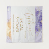 BlueGolden Lake Watercolor Brautparty Willkommen Wandteppich (Vorderseite (Horizontal))