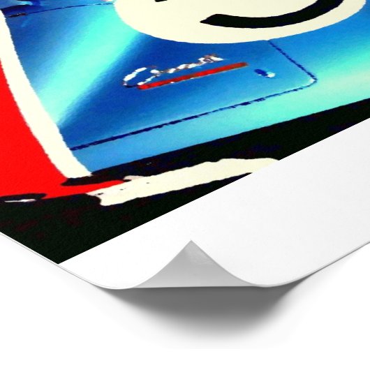 BlueGranSport Ölfarbe Effekt, Poster (Ecke)