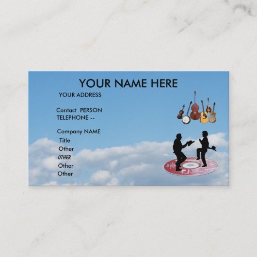 BLUEGRASS BAND-BUSINESS CARD VISITENKARTE (Vorderseite)