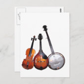 Bluegrass-Band gefiltert Postkarte (Vorne/Hinten)