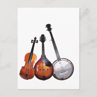 Bluegrass-Band gefiltert Postkarte