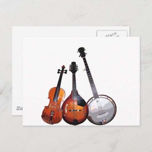 Bluegrass Band Postkarte (Vorne/Hinten)
