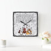 BLUEGRASS-BAND QUADRATISCHE WANDUHR (Zuhause)