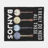 Bluegrass Banjo Country Music Stringband Banjo Fleecedecke (Vorderseite (Horizontal))
