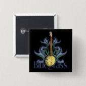 Bluegrass-Banjo-Design-Knöpfe Button (Vorne & Hinten)