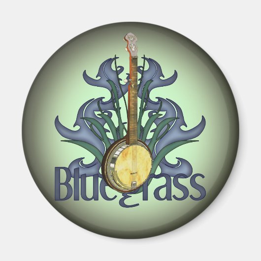 Bluegrass-Banjo-Design-Magnete Magnet (Vorne)