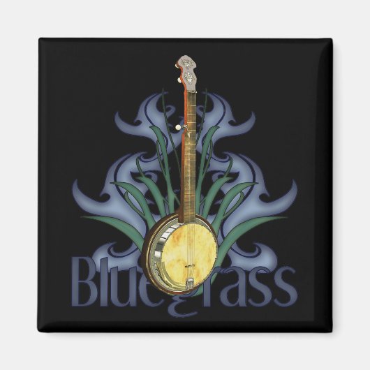 Bluegrass-Banjo-Design-Magnete Magnet (Vorne)