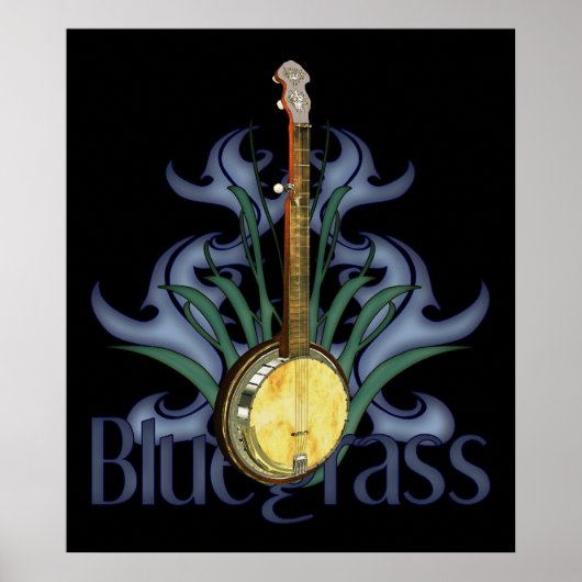Bluegrass Banjo Design Poster (Vorne)