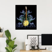 Bluegrass Banjo Design Poster (Heimbüro)
