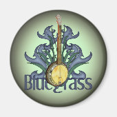 Bluegrass Banjo Designmagnete Magnet (Vorne)