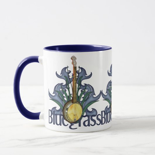 Bluegrass-Banjo-Entwurfs-Tassen Tasse (Links)