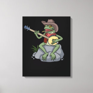 Bluegrass Banjo Frog Country Music Gift Banjo Leinwanddruck