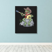 Bluegrass Banjo Frog Country Music Gift Banjo Leinwanddruck (Insitu (Holzboden))