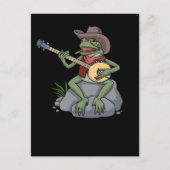 Bluegrass Banjo Frog Country Music Gift Banjo Postkarte (Vorderseite)