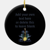 Bluegrass-Banjo-personalisierte Verzierung Keramikornament (Hinten)