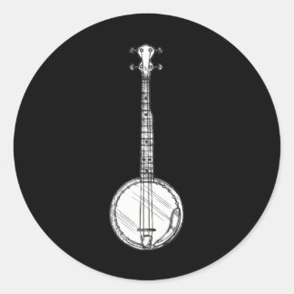 Bluegrass Banjo Runder Aufkleber