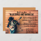 Bluegrass Barbecue GRILLEN Geburtstagsparty Einlad Einladung (Vorne/Hinten)