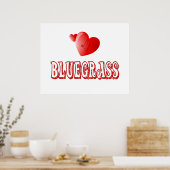 Bluegrass Hearts Poster (Küche)