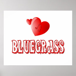 Bluegrass-Herzen Poster