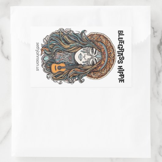 Bluegrass Hippie Sticker (Tasche)