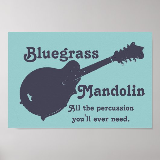 Bluegrass Mandolin - Alles Schlagzeug, das Sie bra Poster (Vorne)