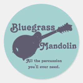 Bluegrass Mandolin - Alles Schlagzeug, das Sie bra Runder Aufkleber