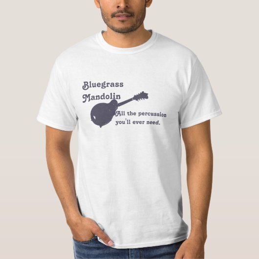 Bluegrass-Mandoline - das ganzes Schlagzeug, das T-Shirt (Vorderseite)
