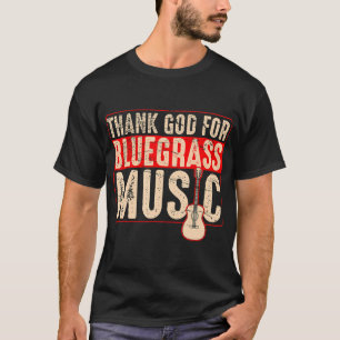 Bluegrass Music Guitar Player und Funny Banjo T-Shirt