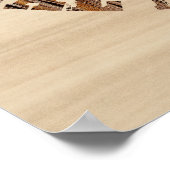 Bluegrass Music Real Musicians only in Wood Poster (Ecke)