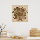 Bluegrass Music Real Musicians only in Wood Poster (Küche)