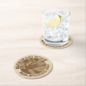 Bluegrass Music Real Musicians only in Wood Runder Pappuntersetzer (Vor Ort)