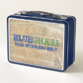 Bluegrass Music Real Musicians only on Wood Metall Brotdose (Rückseite)