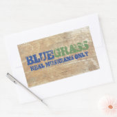 Bluegrass Music Real Musicians only on Wood Rechteckiger Aufkleber (Umschlag)