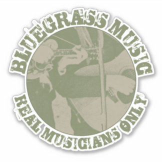 Bluegrass Music Real Musiker Nur grüne Spieler Aufkleber