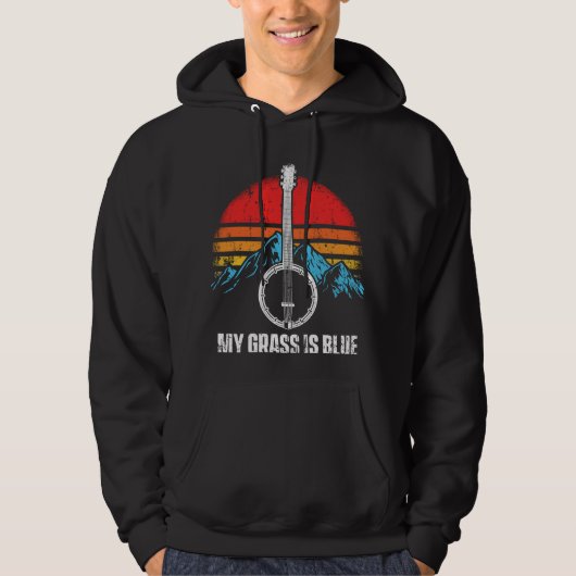 Bluegrass Musical Banjo Player Music Mountains Hoodie (Vorderseite)