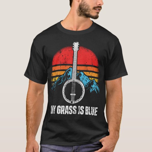 Bluegrass Musical Banjo Player Music Mountains T-Shirt (Vorderseite)