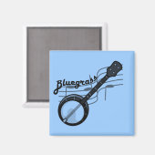 Bluegrass-Musik mit Banjo Magnet (Vorderseite/Rückseite)