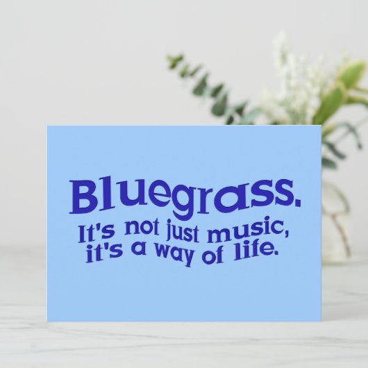 Bluegrass-Musik-Party oder Stau-Sitzung Einladung (Stehend Vorderseite)