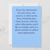 Bluegrass-Musik-Party oder Stau-Sitzung Einladung (Rückseite)