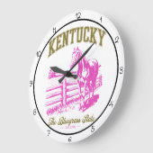 Bluegrass-Staatspferd Kentucky Große Wanduhr (Winkel)