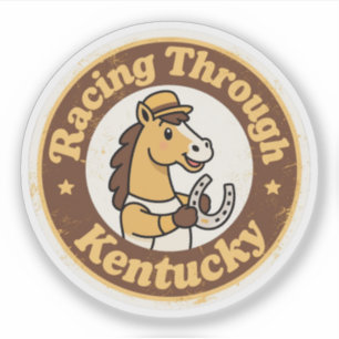 Bluegrass State Stolz Kentucky Pferderennen Vintag Aufkleber