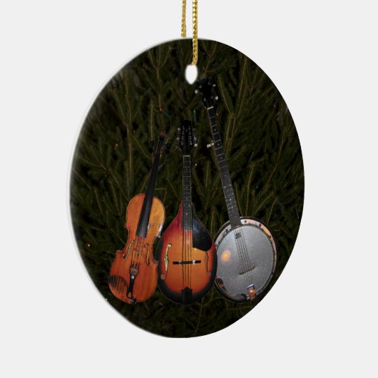 Bluegrass-Weihnachtsbaum Keramikornament (Rechts)