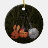 Bluegrass-Weihnachtsbaum Keramikornament (Vorne)